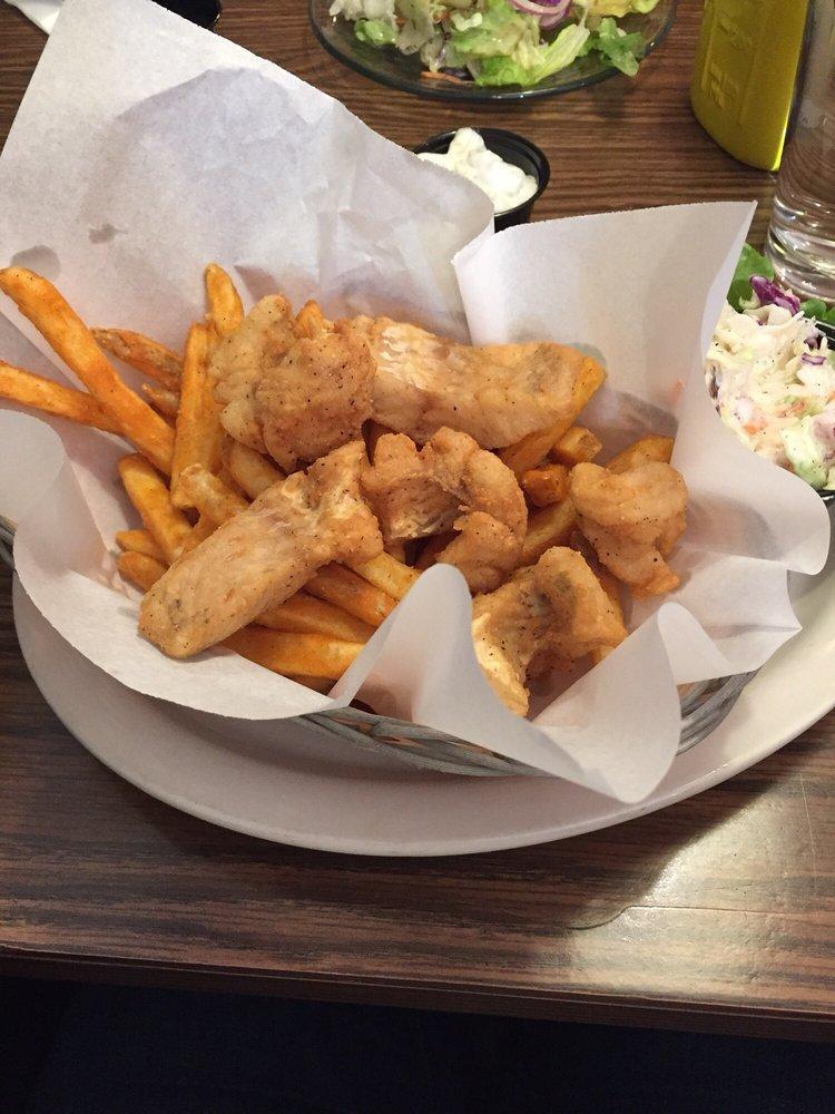 Walleye Basket · Bite-sized walleye, breaded and deep-fried. Served with Tavern fries, coleslaw, and your choice of traditional or jalapeno tartar sauce.