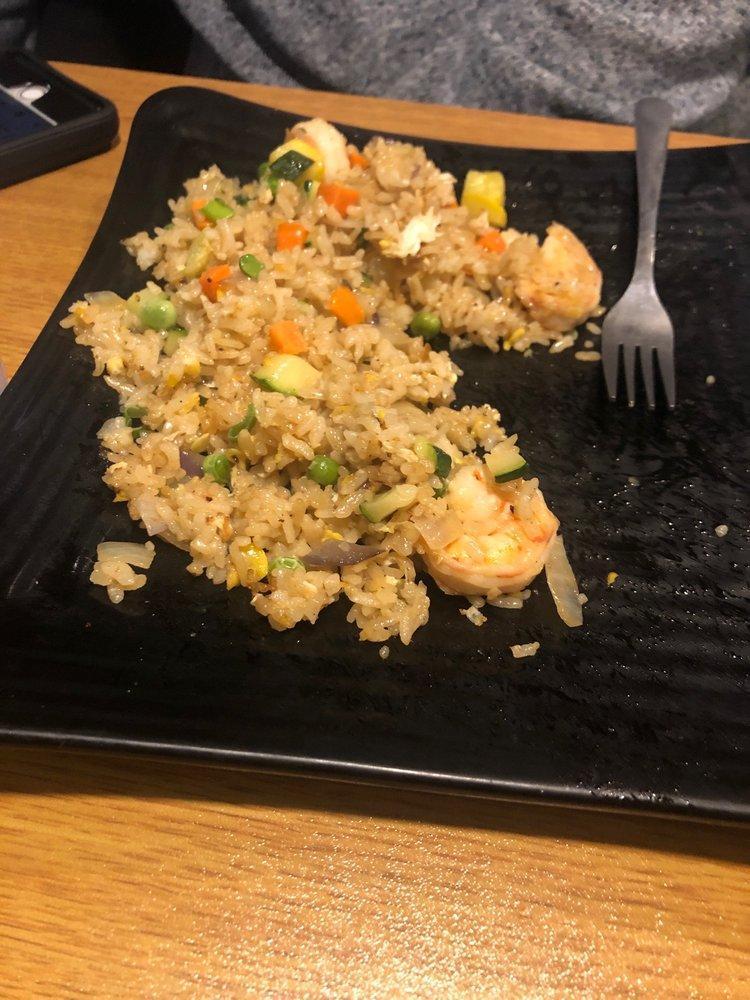 Shrimp Fried Rice · Shrimp Fried rice is stir fried with onion, zucchini, yellow squash, carrot, peas, and egg. Topped with green onion and sesame seeds. If you like to add additional items please go to the additional items to add items to your order