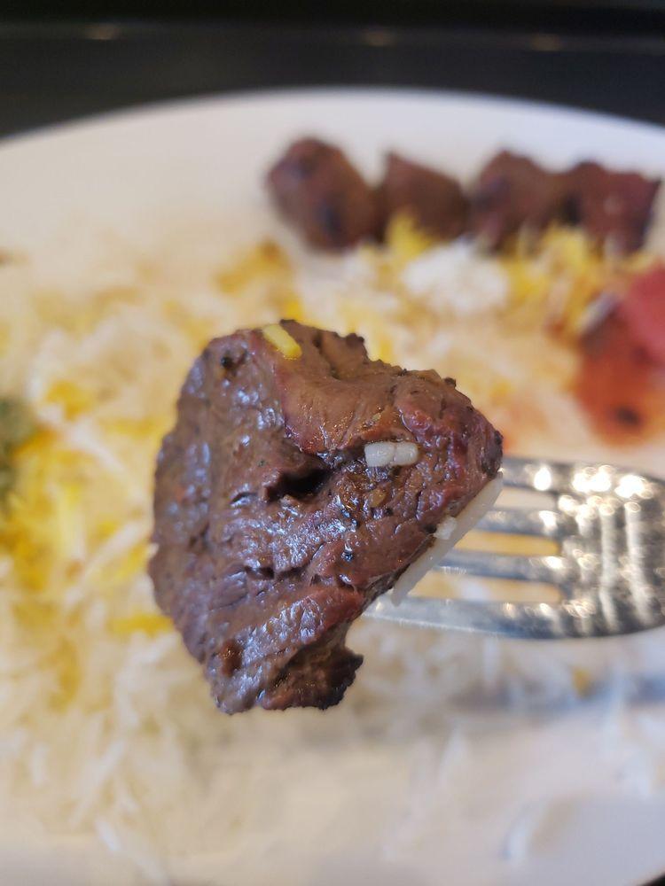 Beef Kabob · Marinated and charbroiled cubes of beef tender