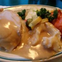 Homemade Turkey Dinner · Served the old-fashioned way with stuffing, homemade gravy, lumpy mashed potatoes, fresh veg...