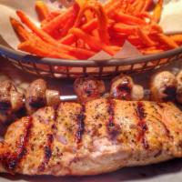 Mesquite Wood Grilled Salmon · 