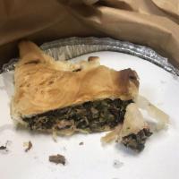 Spinach Pie · Served with feta cheese.