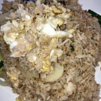 Crab Fried Rice · Thai fried rice stir fried with real crab.