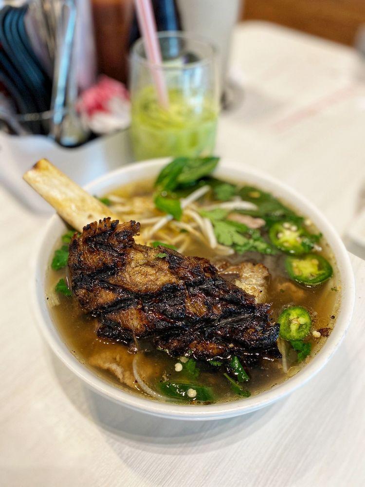 Pho Beef Rib · A customer favorite! This pho is served with a marinated beef rib and slices of rare steak.