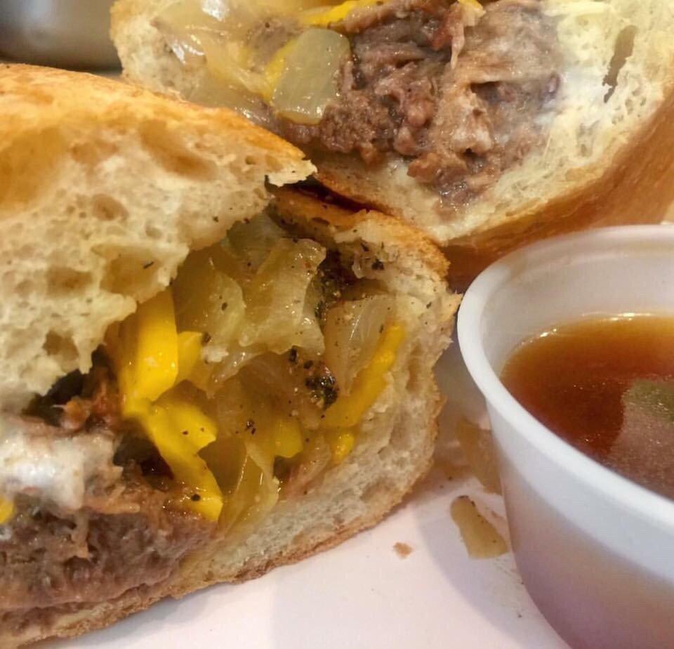 Hot Beef and Cheddar Sandwich · 