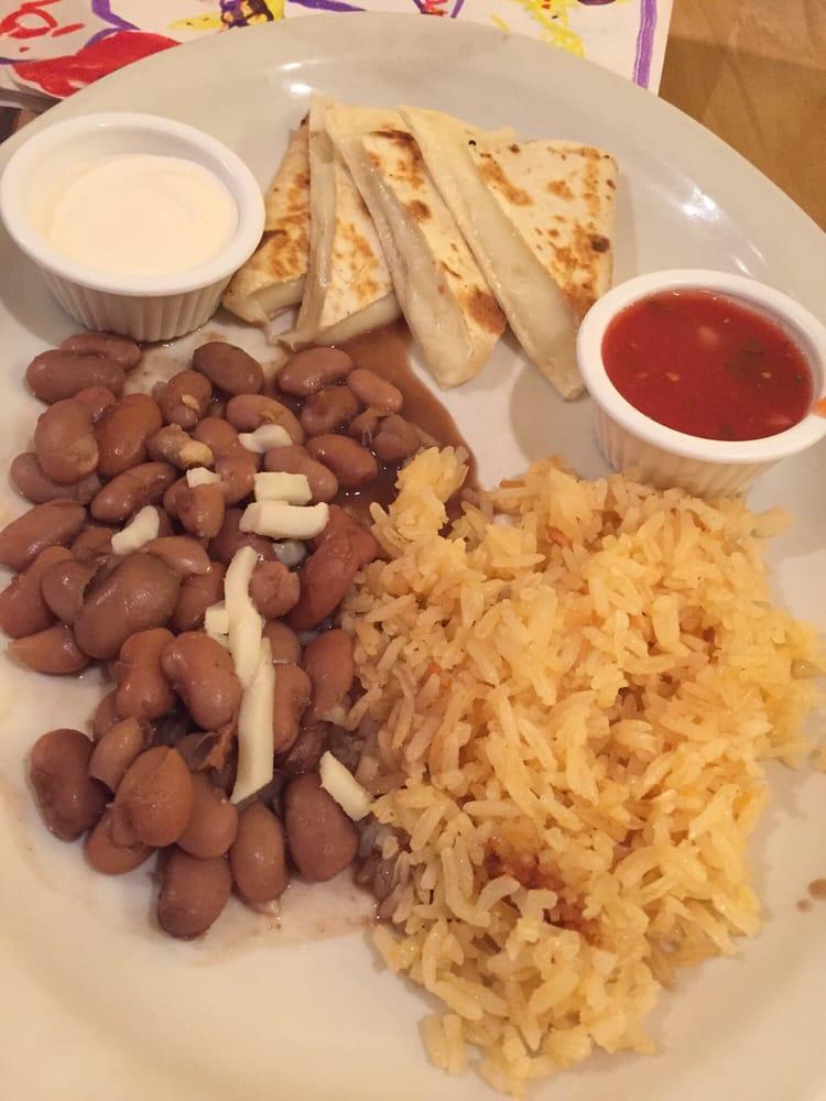 Cheese Quesadilla · Delicious Quesadilla.  Comes with Rice & Beans.
