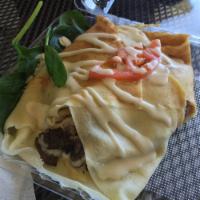 Curry Coconut Chicken Crepe · 