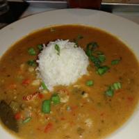 Etouffee · Crawfish cooked in a rich and spicy medium roux of tomatoes, celery, onion and bell peppers ...
