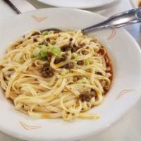 Sichuan Dan Dan Noodles · Hot and spicy.