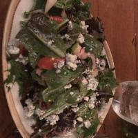 Pear Salad · Mixed baby greens, sliced pears, red onion, grape tomato, crumbled Gorgonzola and house made...