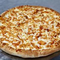 Buffalo Chicken Pizza · Ranch dressing topped with Buffalo chicken and cheese.