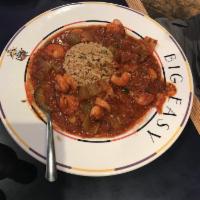 Jambalaya · Spicy. A Cajun staple. Andouille sausage, beef tenderloin and Tasso slow-cooked with dirty r...