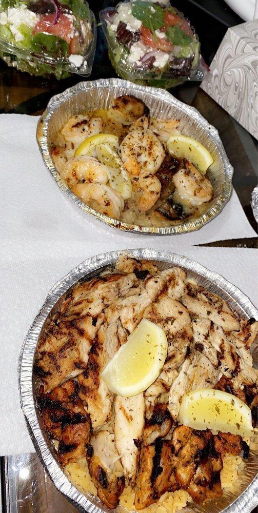 Shrimp Skewer · 5  grilled Shrimp Served with Pita Bread