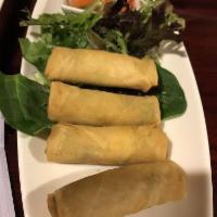 Spring Rolls · Fried Thai vegetarian rolls served with tangy sauce. 
