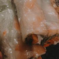 Fresh Rolls · Mint, green leaf, lettuce, shredded carrot and wrapped in rice paper. Served with peanut sau...