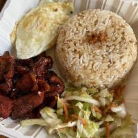 Tocilog · Sweet Pork marinated with special spices. Served with garlic fried rice with 2 eggs. Similar...