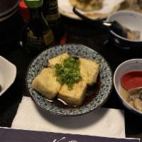 Agedashi Tofu · Soft fried tofu with seasoning.