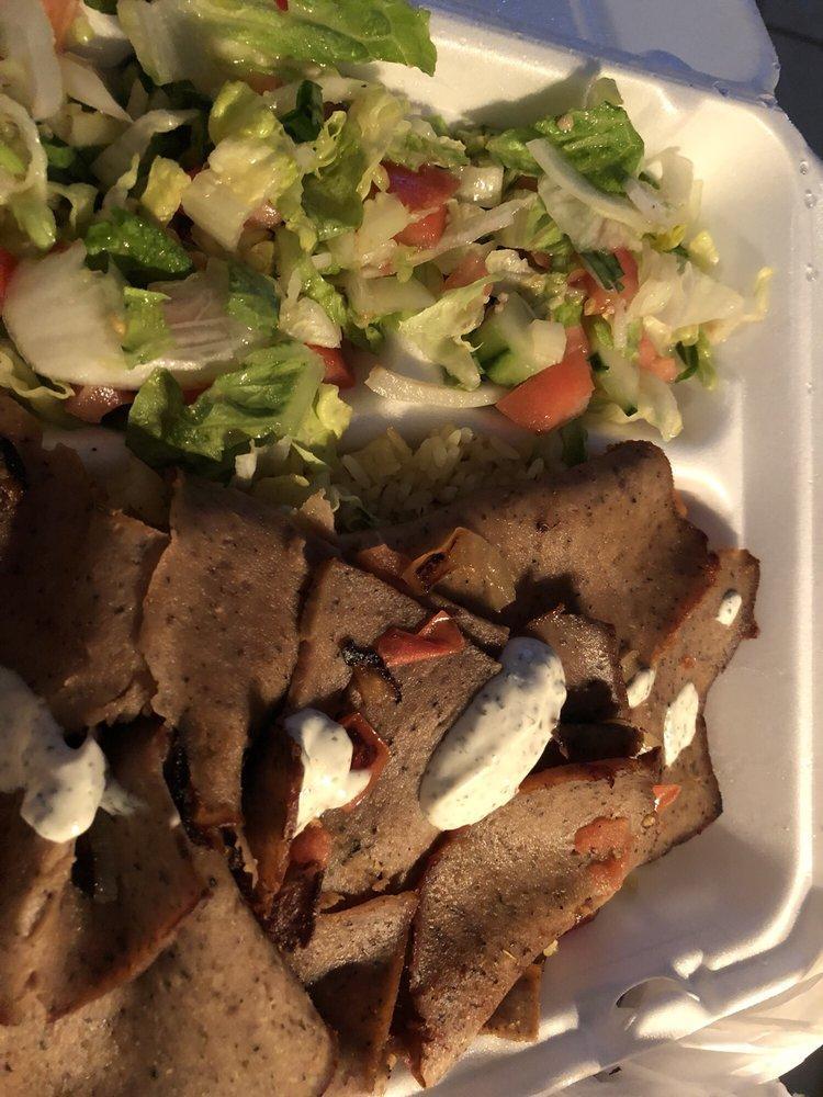 Gyro Platter · Thin slices of gyro that comes with 1 side of choice.