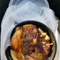Aunt Clair Bowl · ​Choose between jerk chicken, curry chicken, brown-stew chicken or curry goat for this resea...