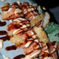 Alex Special Roll · Bottom: tempura battered crispy rice Top: specially prepared spicy tuna, green onion, sesame...