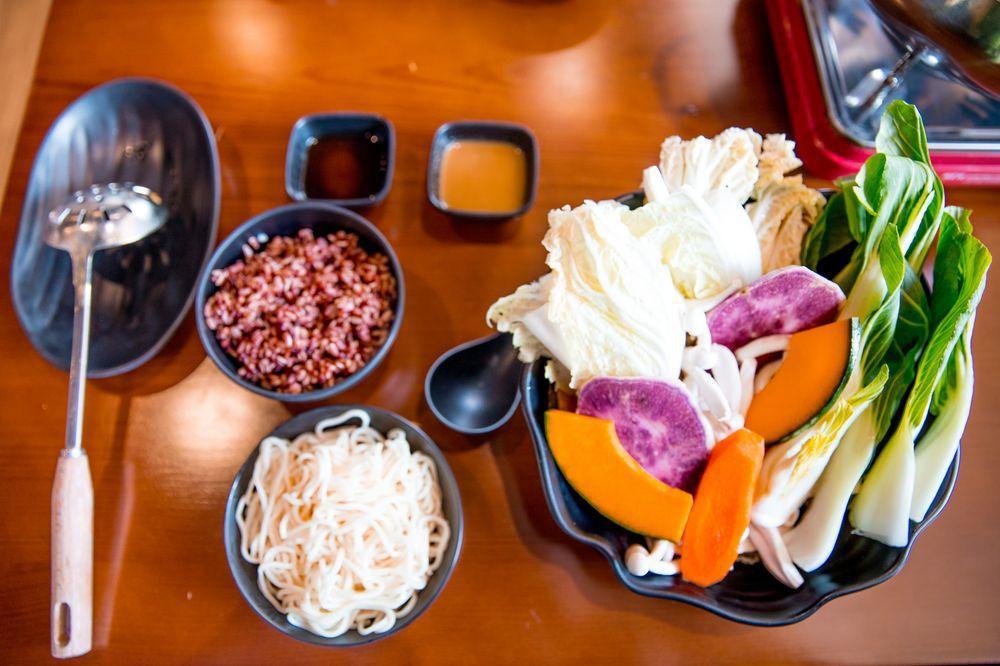 Shabu Shabu · Served with mixed vegetables, ramen and a side of white rice.
