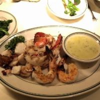 Grilled Seafood Platter · Jumbo Shrimp, Lobster Tail, & Scallops