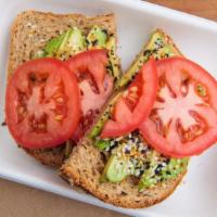 Avocado Toast · 1 slice of toast with avocado, tomato, and savory sprinkles. 100% whole wheat - Dave's Kille...