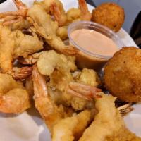 Fresh Local Seafood Lightly Fried Fried Shrimp · 