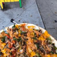 Vegan Philly Cheesesteak Pizza · 