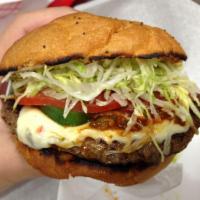 Six Alarm Burger · Salsa, jalapenos, chipotle sauce, pepper Jack cheese, lettuce, tomato, and chipotle mayonnai...