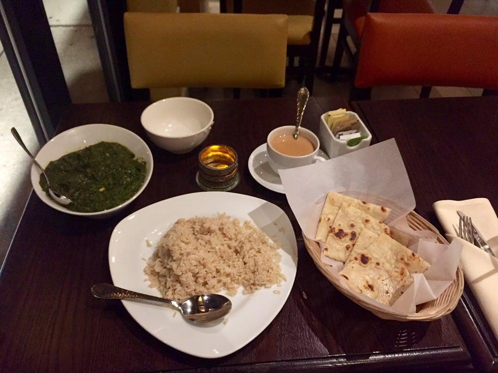 Paneer Saag · Housemade cheese, lightly creamed spinach, ginger and garlic.