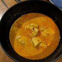 Beef Curry · Beef and potatoes in a curry with masala, ginger and cumin. Gluten free.