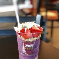 Acai Bowls · Specially blended acai base topped with granola, strawberries, bananas, blueberries, toasted...