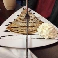 Peanut Butter Cup Crepe · Peanut butter and nutella.
