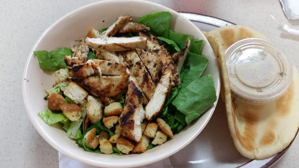 Caesar Salad · Served with romaine, croutons, Parmesan cheese and traditional Caesar dressing. Add grilled chicken for an additional charge.