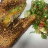 Tuna Melt Sandwich · Avocado and cheddar cheese on Multigrain Bread, served with your choice of  french fries or ...