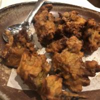 Pakora · All pakoras are dipped in mildly spiced in chick pea batter mixed with garlic, ginger, and s...