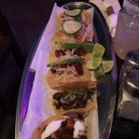 Big Boss Taco · Breaded shrimp, bacon, coleslaw, avocado, chipotle mayo, and cilantro. Cannot be made withou...