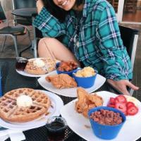 B's Maple House Original Waffle · Thick cake made from leavened batter or dough.