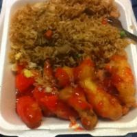 Sweet and Sour Chicken · Poultry in sweetened sauce with vinegar base. 