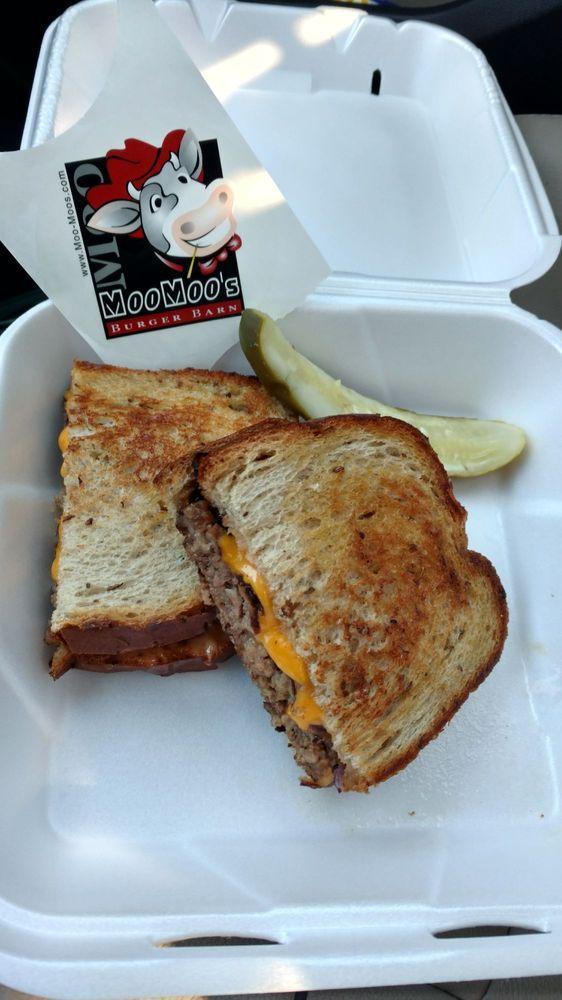 Moo Melt · On grilled rye bread, American, and Swiss cheese, moo sauce and grilled onions.