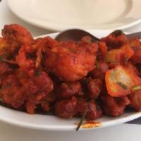 Gobi Manchurian · Indo Chinese appetizer made with cauliflower and tossed with soy, ginger, garlic, vinegar, a...