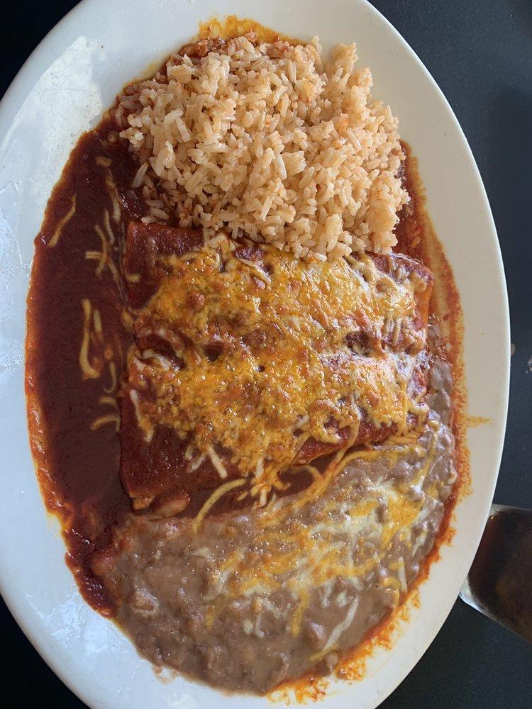 Cheese Enchilada · Served with french fries or rice and beans.