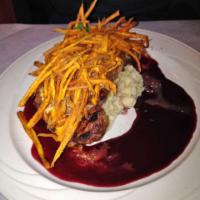 Blue Cheese Crusted Black Angus Ny Strip · 