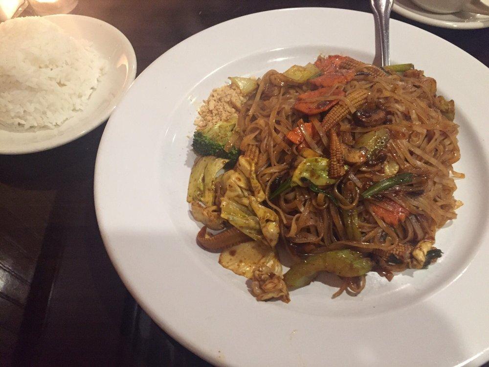 Pad Thai Pak · Mixed vegetables sauteed with rice noodles in pad Thai sauce. Vegetarian.