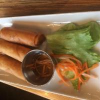 Crispy Roll · Cha gio. Mix of ground pork, carrot, onion and mushroom wrapped in the rice paper, fried and...