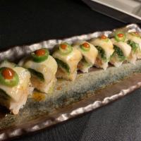 Spicy Yellow Tail Escolar Roll · 
