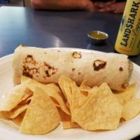Fajita Burrito · Grilled green peppers and onions with choice of carne asasa or chicken breast. Choose sour c...
