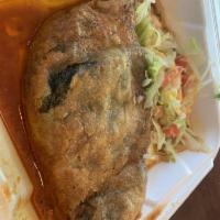 Chile Relleno · Includes Monterey Jack cheese and red or green sauce.  Anything else added to this is an ext...