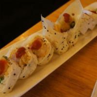 Crazy Lobster Roll · “That is truly crazy good!” guests comment. Lobster tempura, cream cheese, and radish sprout...